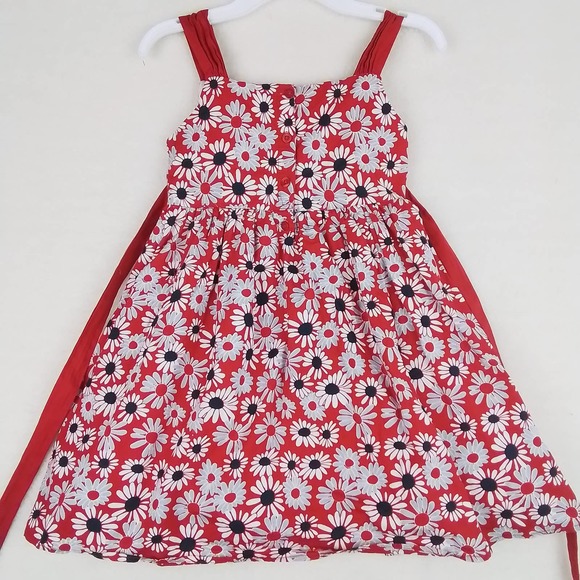 Westside Girl's Sun Dress Size 5-6 in Red, White, Blue w/ Floral Print - Picture 7 of 10